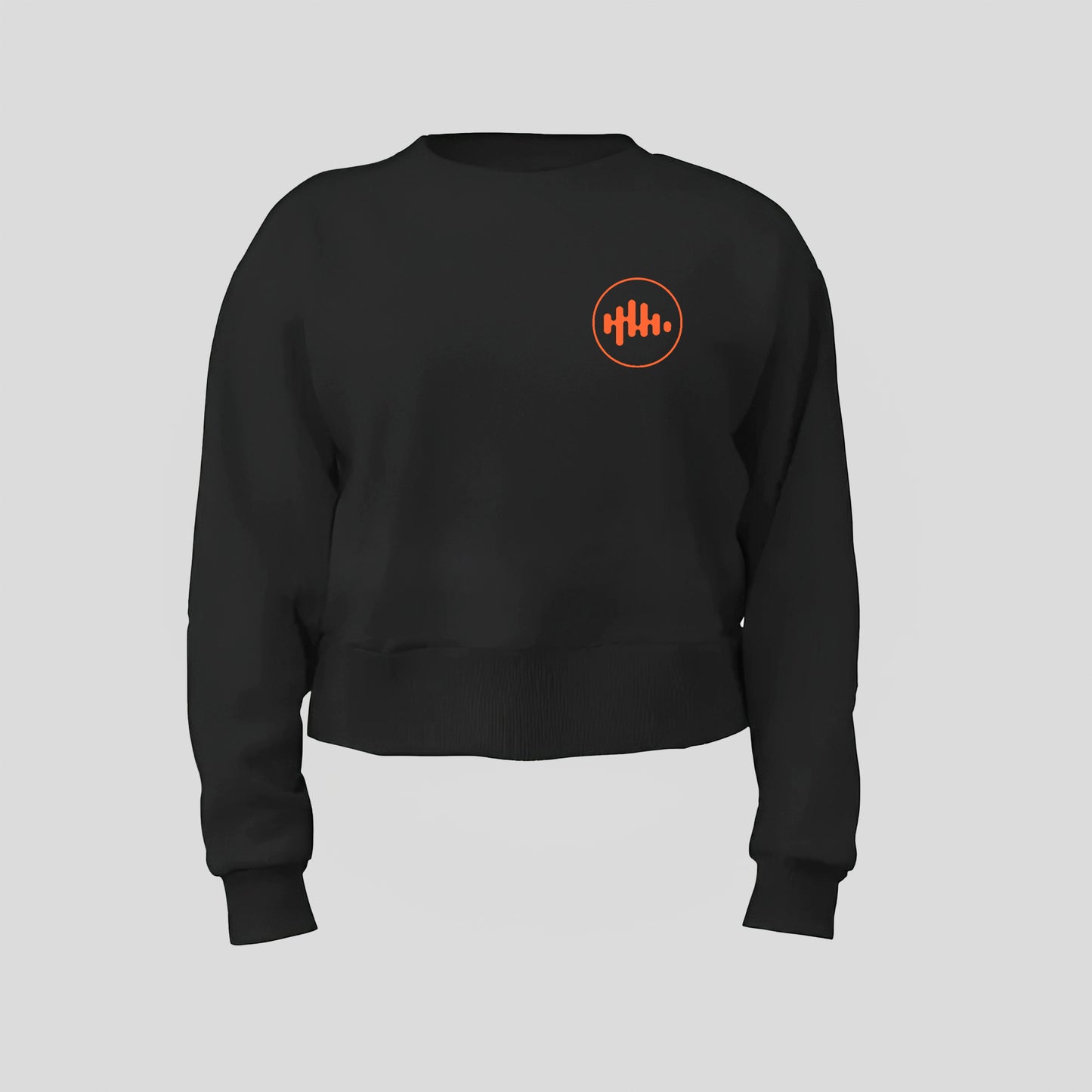 Black Cropped Sweatshirt