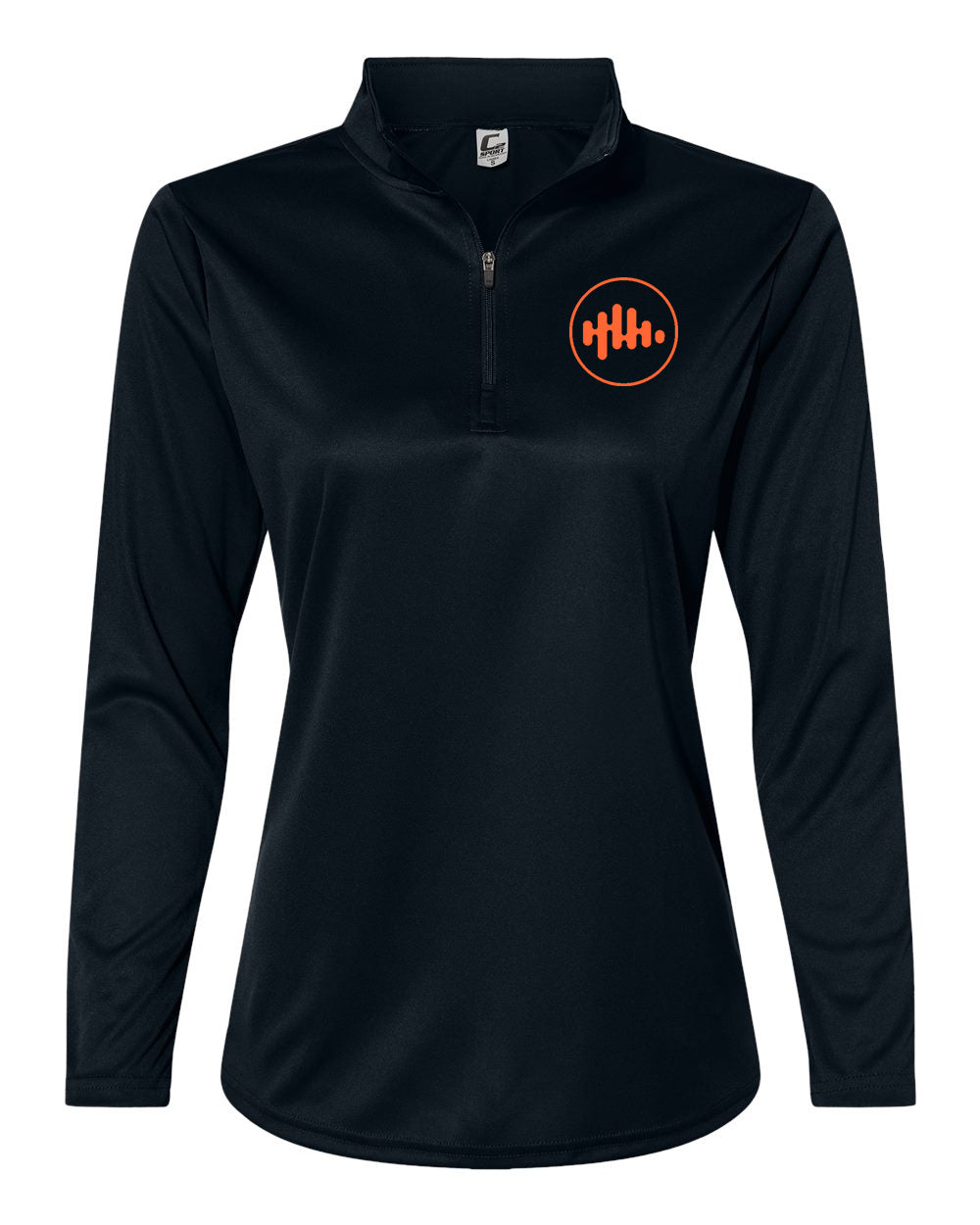 Black Ladies 3 Qtr Zip