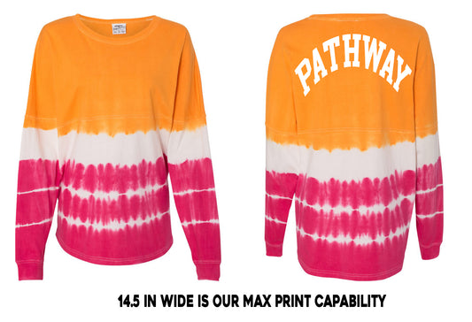 Tie Dye Game Day Jersey Long Sleeve