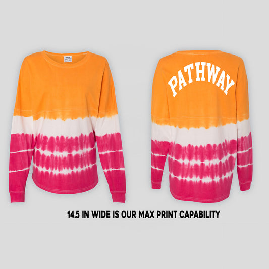Tie Dye Game Day Jersey Long Sleeve